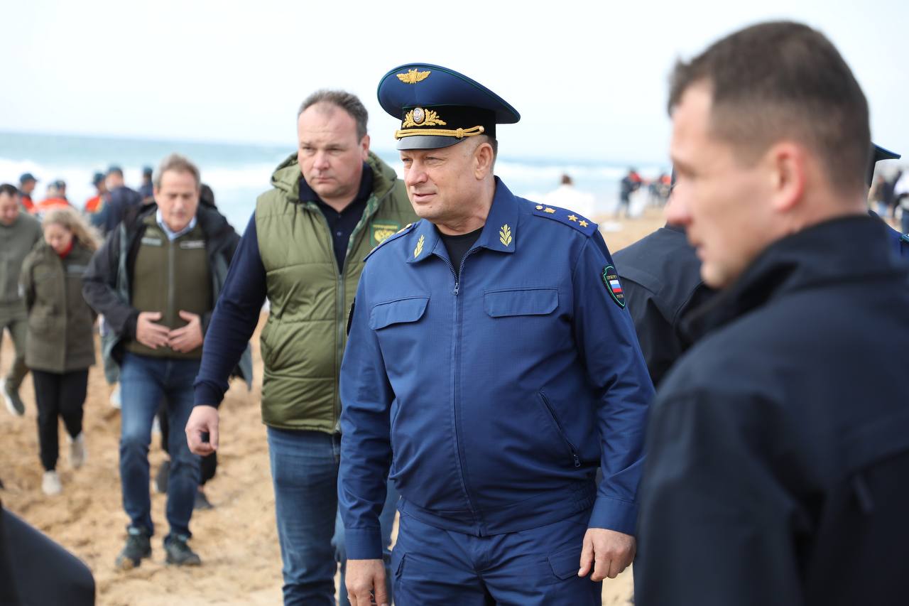 Глава МЧС России и губернатор Кубани проинспектировали очистку пляжной территории в Анапе Глава МЧС России и губернатор Кубани проинспектировали очистку пляжной территории в Анапе
