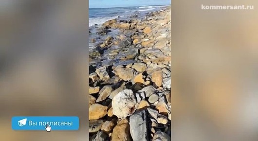 Текущее состояние пляжа «Высокий берег» в Анапе, где ликвидируют точечные выбросы мазута