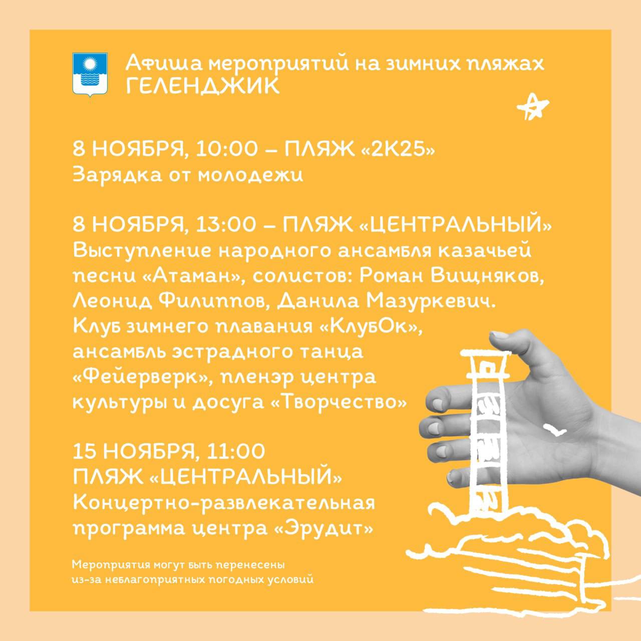 Зимние пляжи Геленджика готовы к сезону активностей! Зимние пляжи Геленджика готовы к сезону активностей!