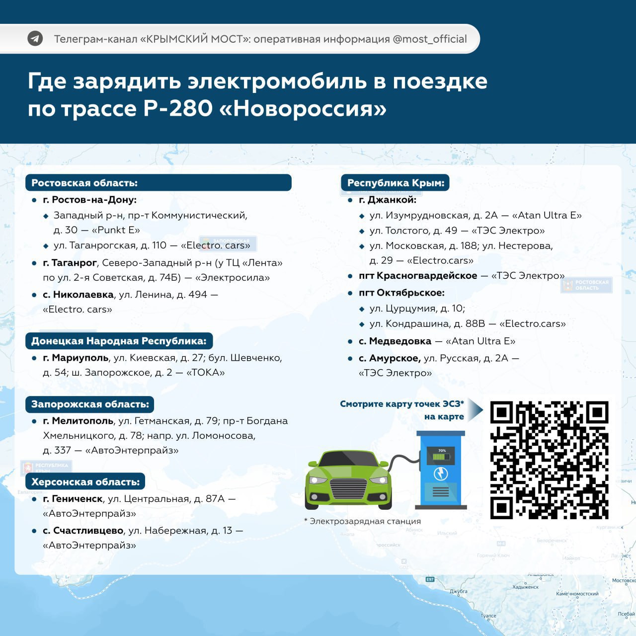 Электромобилям запретили проезд по Крымскому мосту: что делать и как добраться до Крыма