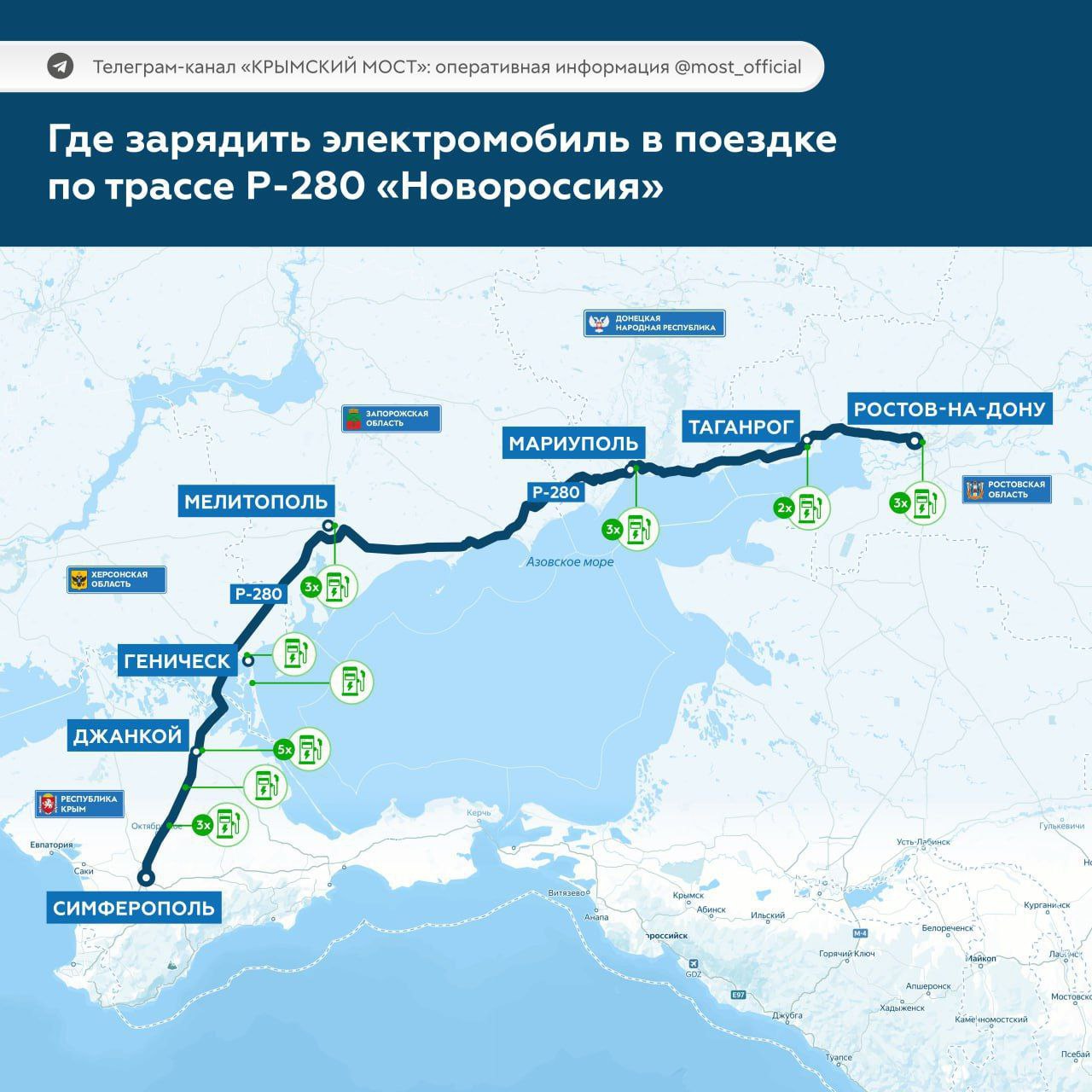 Владимир Рогов: Станции зарядки электромобилей на трассе Р-280 «Новороссия»