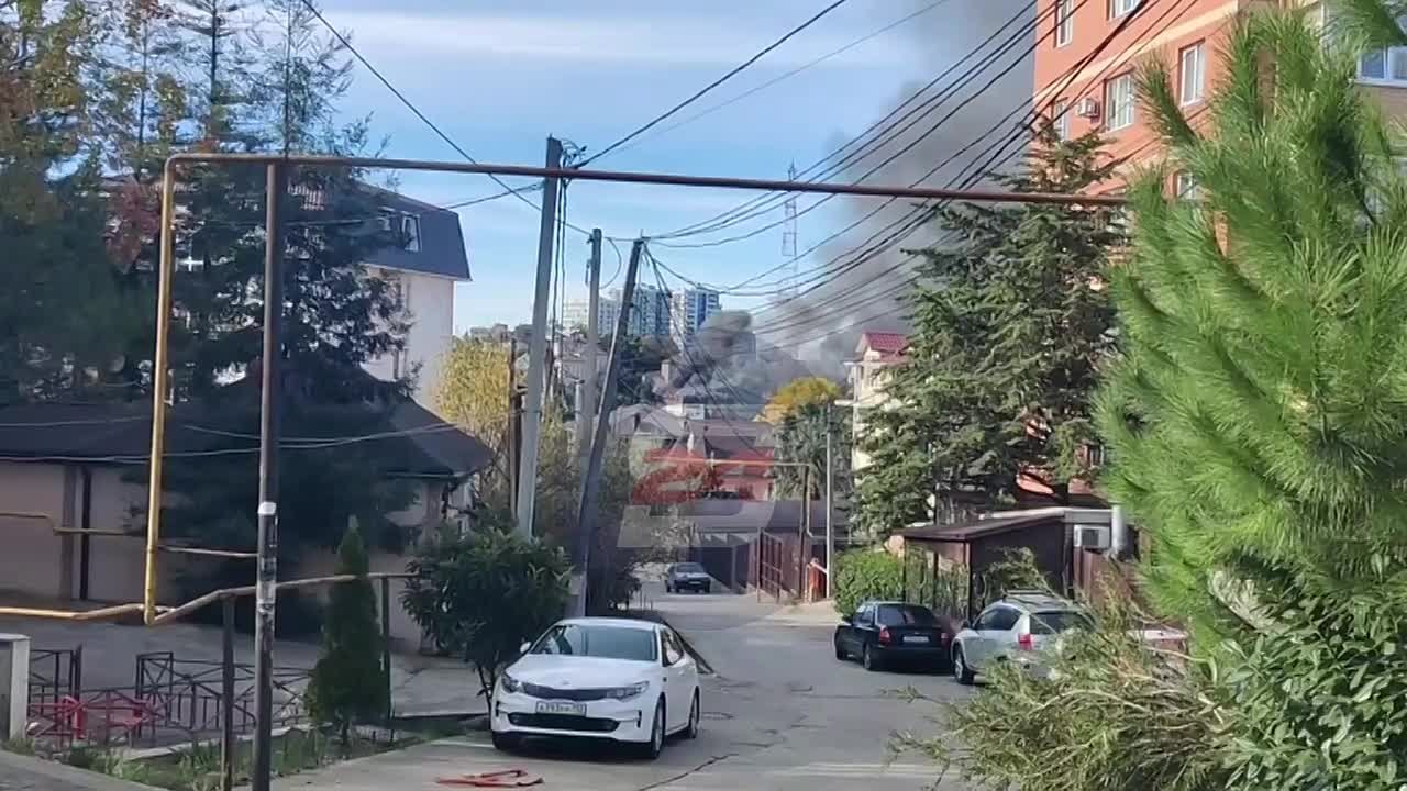 Пожар на Альпийской в Сочи!