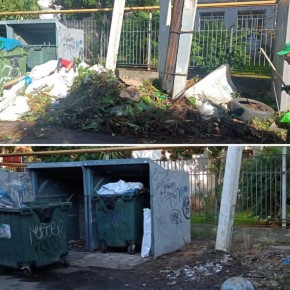 В Сочи продолжается работа по уборке мусора на контейнерных площадках