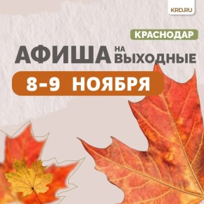 Афиша на выходные 8-9 ноября