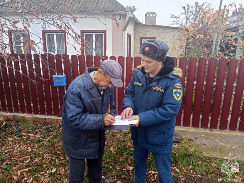 Профилактический рейд 13го пожарноспасательного отряда в Брюховецком гарнизоне