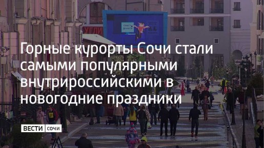 Новогодние каникулы в горах Красной Поляны планируют провести 67% путешественников