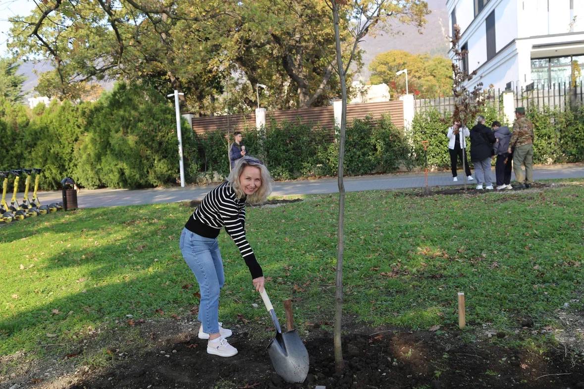 Зеленый Геленджик. На городской набережной, у памятника морякам-торпедникам, состоялась закладка новой аллеи Зеленый Геленджик. На городской набережной, у памятника морякам-торпедникам, состоялась закладка новой аллеи