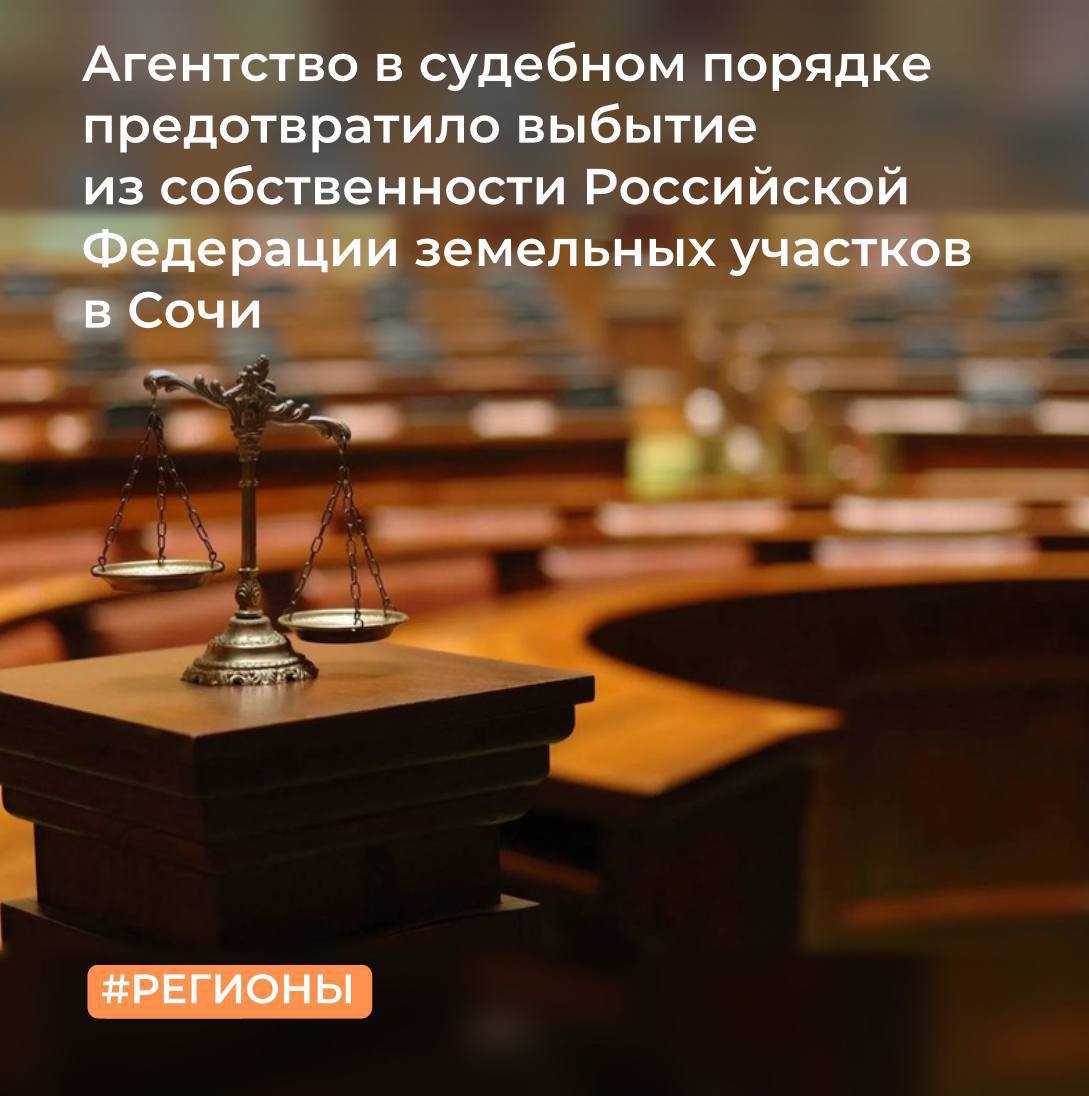МТУ Росимущества в Краснодарском крае и Республике Адыгея совместно с ФГБУ «Сочинский национальный парк» удалось отстоять права на земельные участки в городе Сочи и предотвратить выбытие из собственности Российской Федерации...