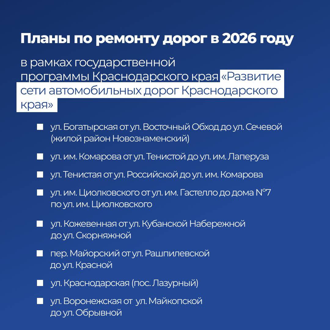 Больше 530 км дорог обновили за 8 лет по нацпроекту «БКД» в Краснодаре Больше 530 км дорог обновили за 8 лет по нацпроекту «БКД» в Краснодаре