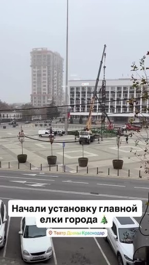 Праздник все ближе. В Краснодаре начали установку главной городской елки