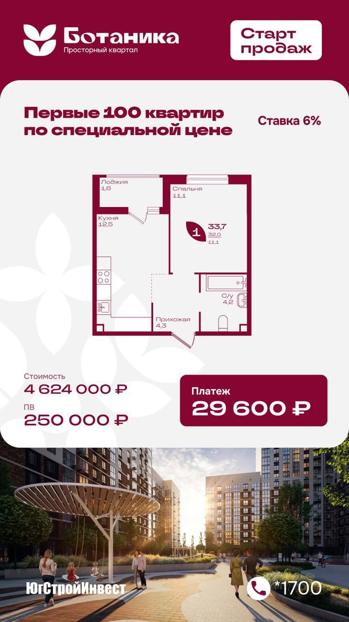 В просторном квартале «Ботаника» стартовали продажи — и сейчас доступен самый широкий выбор планировок В просторном квартале «Ботаника» стартовали продажи — и сейчас доступен самый широкий выбор планировок