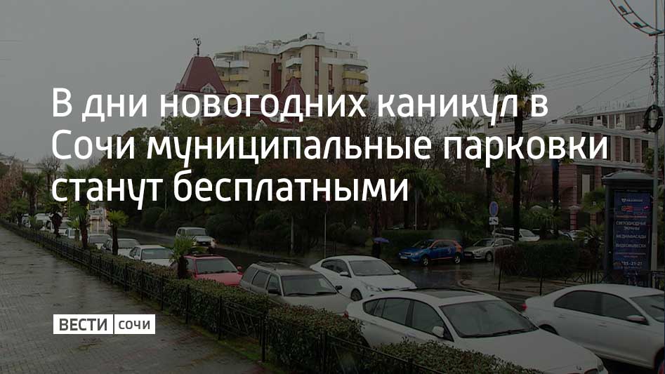 Плату за парковку не будут брать с 31 декабря по 11 января