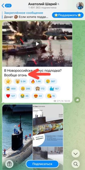 Сергей Карнаухов: Шарий радуется новости о поражении объекта в Новороссийске