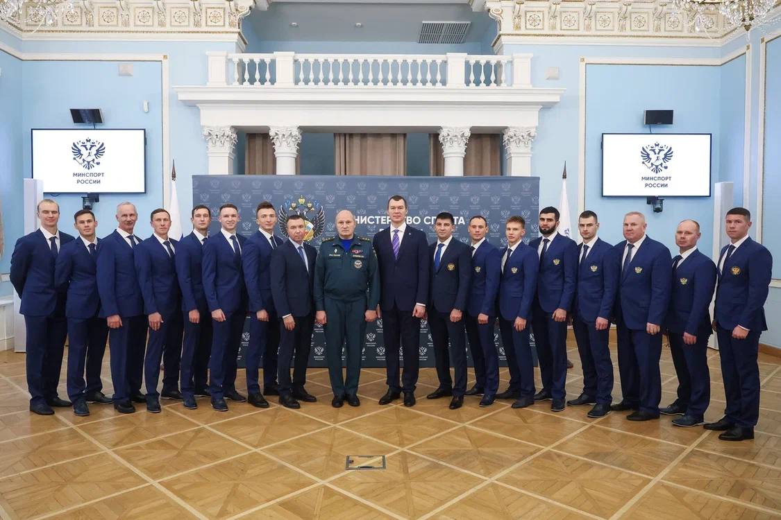 Михаил Дегтярёв: Сегодня в Министерстве спорта России впервые вместе с главой МЧС России Александром Куренковым чествовали победителей Чемпионата мира по пожарно-спасательному спорту, который состоялся в Саудовской Аравии Михаил Дегтярёв: Сегодня в Министерстве спорта России впервые вместе с главой МЧС России Александром Куренковым чествовали победителей Чемпионата мира по пожарно-спасательному спорту, который состоялся в Саудовской Аравии