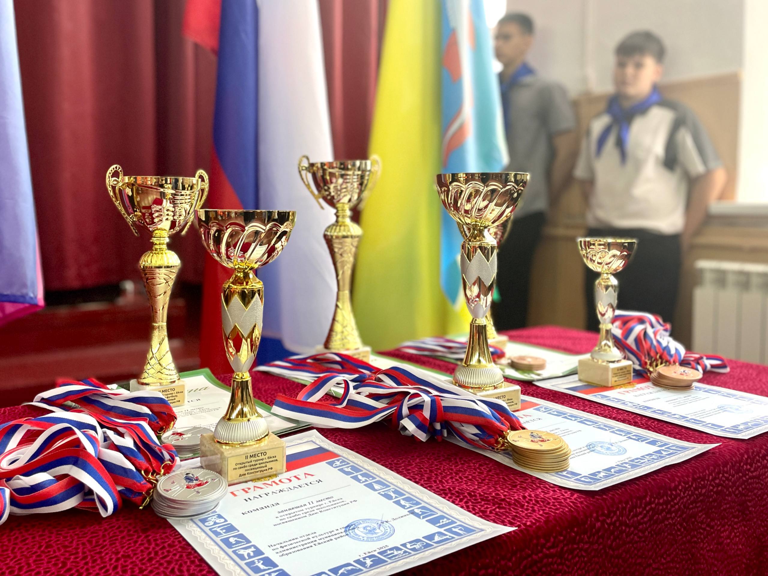 В МБОУ СОШ№15 им. С.Д. Малого п. Широчанка прошел Открытый турнир Ейского городского поселения по самбо и мини-футболу среди учащихся общеобразовательных учреждений Ейского района, приуроченный ко Дню Конституции Российской...