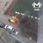 Машина сгорела во дворе краснодарских многоэтажек