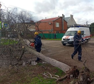 Спасатели устраняют последствия сильного ветра