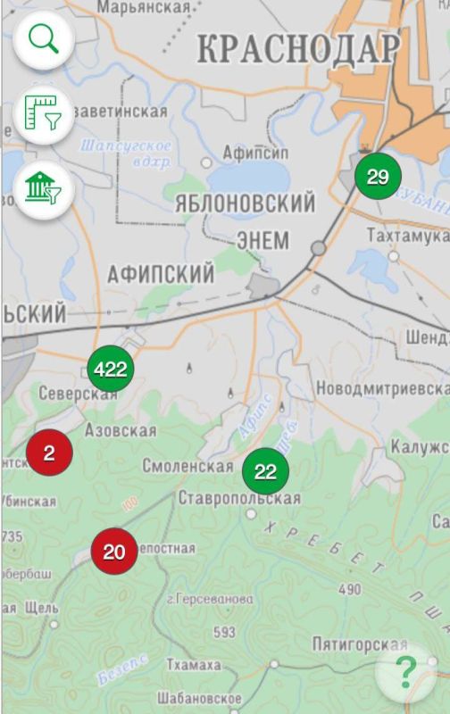Уровень воды в реке Убин в Северском районе достиг отметки «опасное явление»