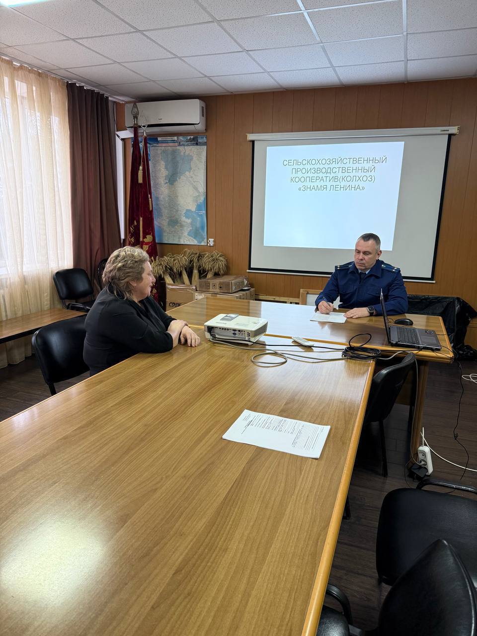 Прокурором Щербиновского района Григорием Гудимовым проведен выездной личный прием в трудовом коллективе СПК Колхоз «Знамя Ленина»