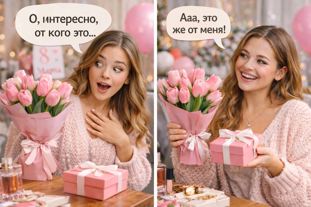 Больше половины россиянок сами дарят себе подарки на 8 Марта