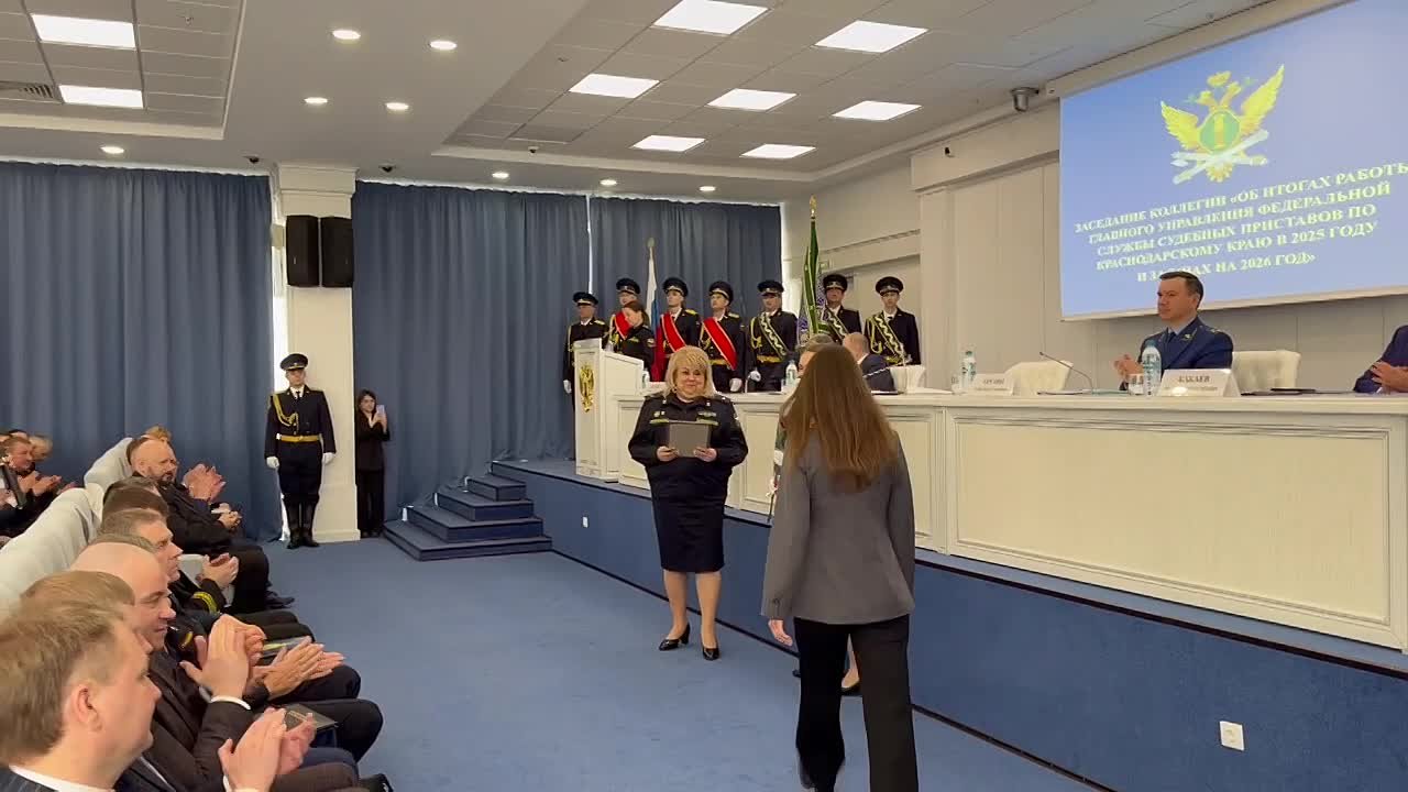 Продюсера К24, Татьяну Горулёву, наградили на итоговой коллегии судебных приставов