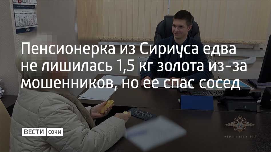 В Сириусе мошенники убедили 75-летнюю пенсионерку снять со счетов более 19 миллионов рублей и приобрести на все деньги слитки золота 999 пробы