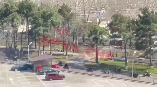 В Анапе на Парковой улице нашествие байкеров