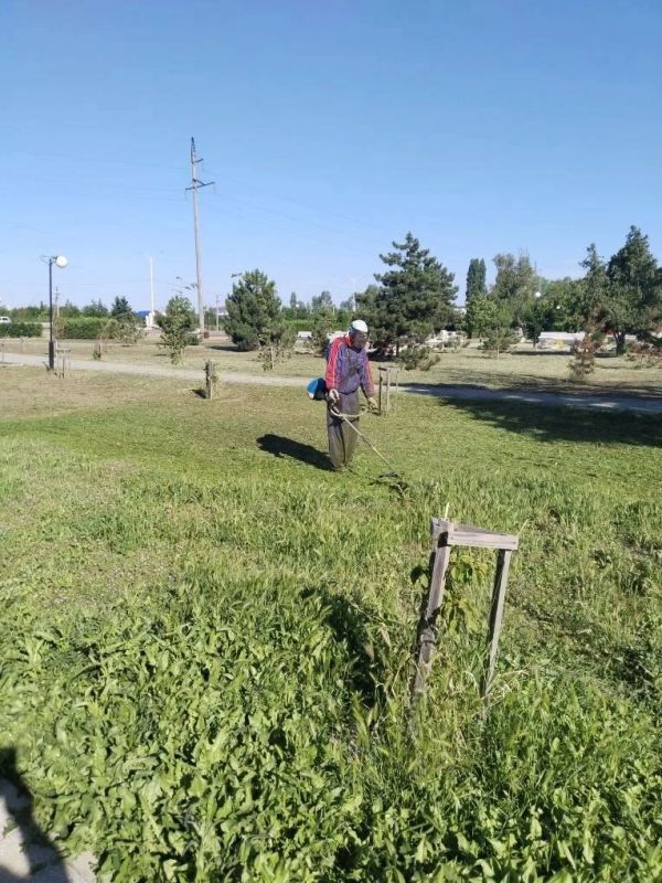 Работы по покосу травы, наведению санитарного порядка и уборке приконтейнерных территорий ведутся сегодня на ул. Краснодарской, ул. Московской, 273, ул. С. Романа, 78 (за гаражами), ул. К.Либкнехта, на Молодёжной площади, на... Работы по покосу травы, наведению санитарного порядка и уборке приконтейнерных территорий ведутся сегодня на ул. Краснодарской, ул. Московской, 273, ул. С. Романа, 78 (за гаражами), ул. К.Либкнехта, на Молодёжной площади, на...