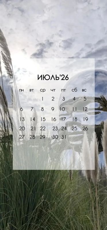 На календаре - июль, а это значит, пора менять заставки на телефонах! На календаре - июль, а это значит, пора менять заставки на телефонах!