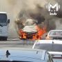 Машина загорелась на Восточно-Кругликовской улице в Краснодаре