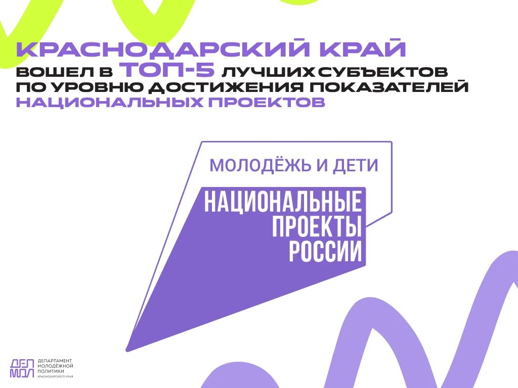 Краснодарский край – в числе лидеров по реализации национальных проектов!
