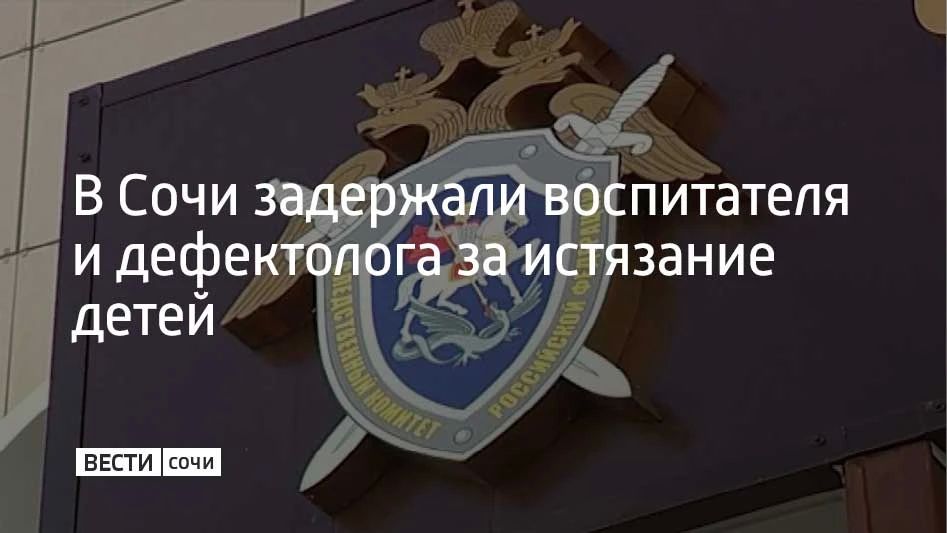 В Сочи 23 июля задержали 54-летнюю воспитательницу и 39-летнего учителя-дефектолога детского сада