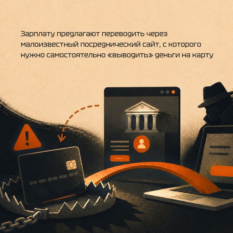 Мошенники всё чаще размещают фальшивые объявления о вакансиях, используя привлекательные условия труда и высокую зарплату Мошенники всё чаще размещают фальшивые объявления о вакансиях, используя привлекательные условия труда и высокую зарплату