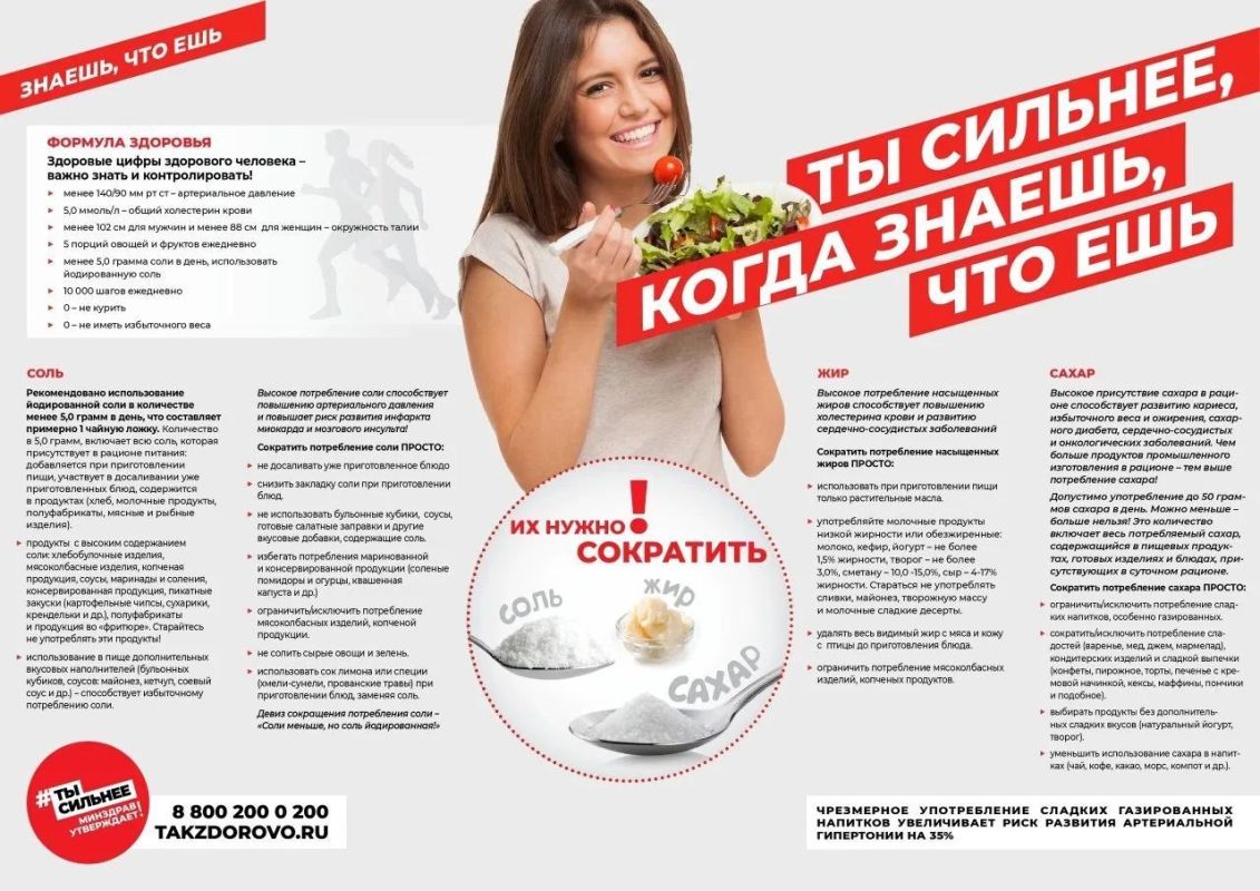 МИНЗДРАВ УТВЕРЖДАЕТ – ТЫ СИЛЬНЕЕ, КОГДА ЗНАЕШЬ, ЧТО ЕШЬ МИНЗДРАВ УТВЕРЖДАЕТ – ТЫ СИЛЬНЕЕ, КОГДА ЗНАЕШЬ, ЧТО ЕШЬ