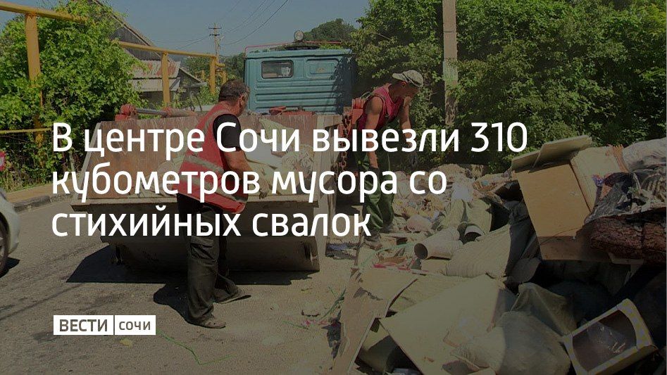 В Центральном районе Сочи за последние дни вывезли 310 кубометров отходов с несанкционированных свалок, сообщили в МЦУ курорта 24 августа