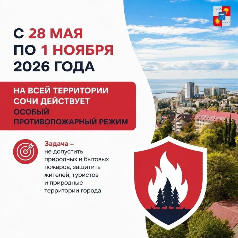 В Сочи продолжается действие особого противопожарного режима В Сочи продолжается действие особого противопожарного режима