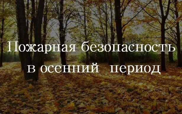 Пожарная безопасность в осенний период