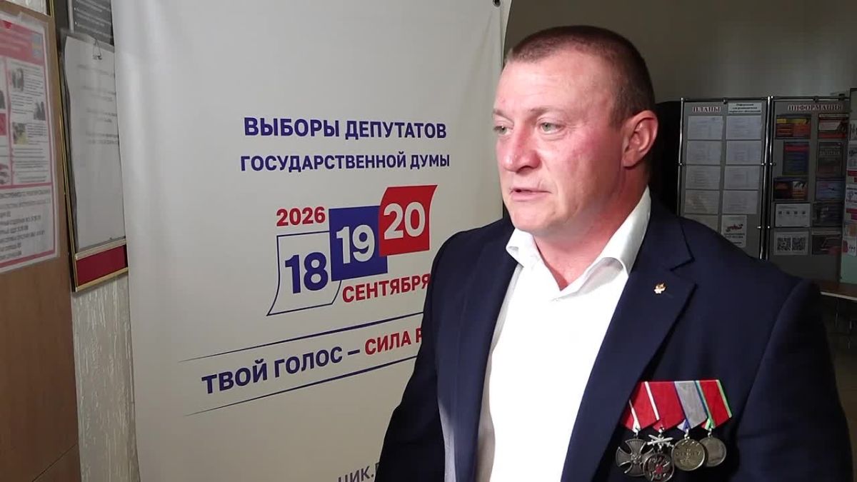 «Это наш гражданский долг»: ветеран СВО, финалист кадрового проекта "Герои Кубани" Евгений Двоеглазов принял участие в выборах