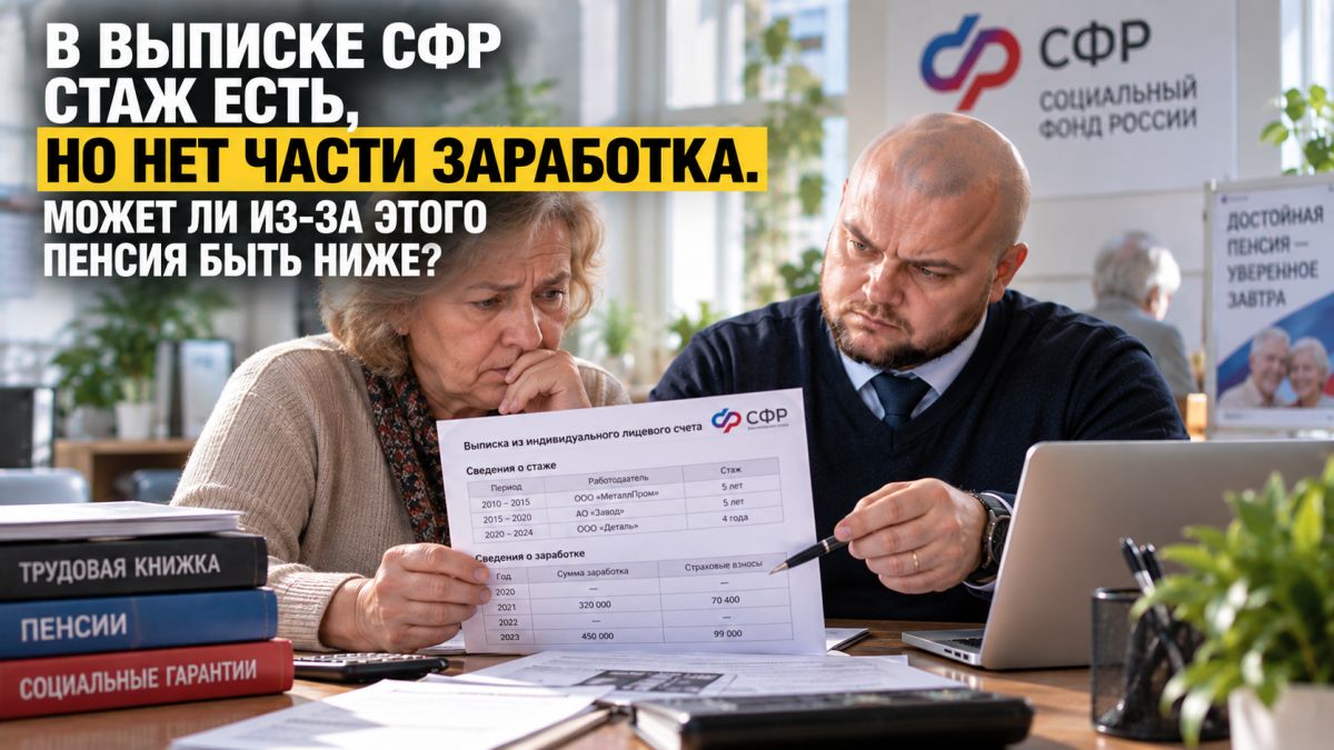 Стаж есть, но заработка нет: как это влияет на размер пенсии?