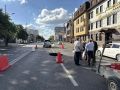 На Красных Партизан провалился асфальт: всё из-за повреждённого коллектора