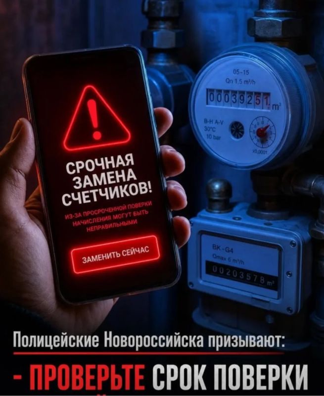 Замена счетчика – ловушка мошенников! Полицейские Новороссийска призывают к бдительности