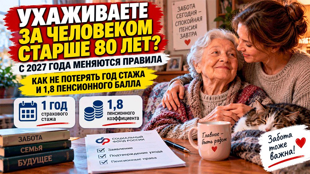 Изменения в уходе за пожилыми: как сохранить пенсионные права с 2027 года