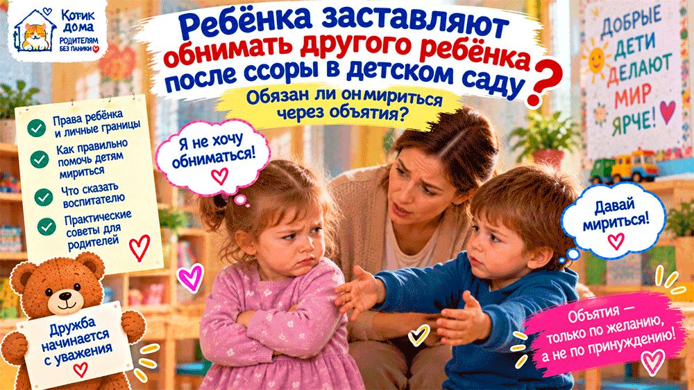 Объятия после ссоры: должны ли дети мириться таким образом?