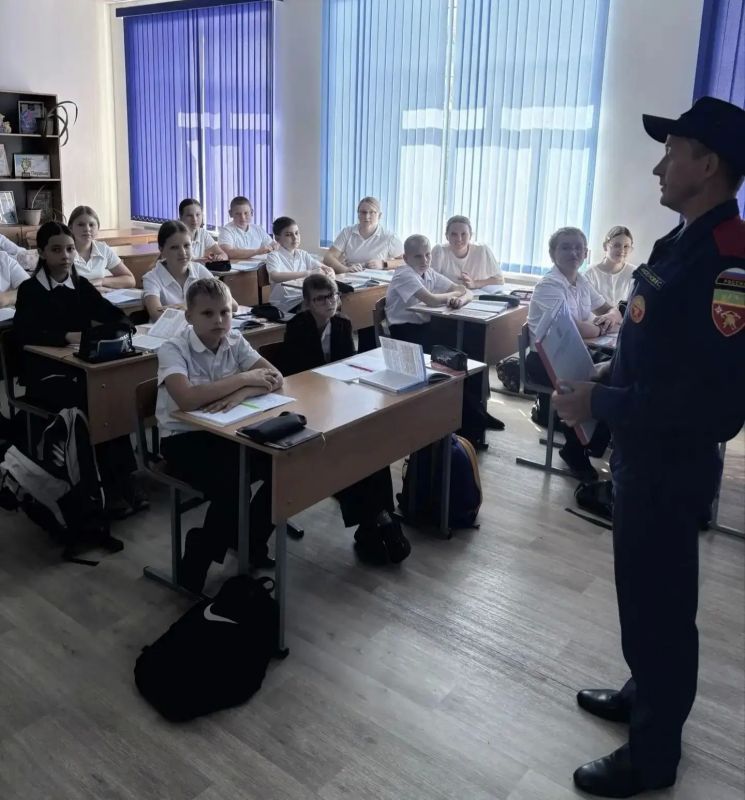 В Тбилисском районе провели урок по пожарной безопасности