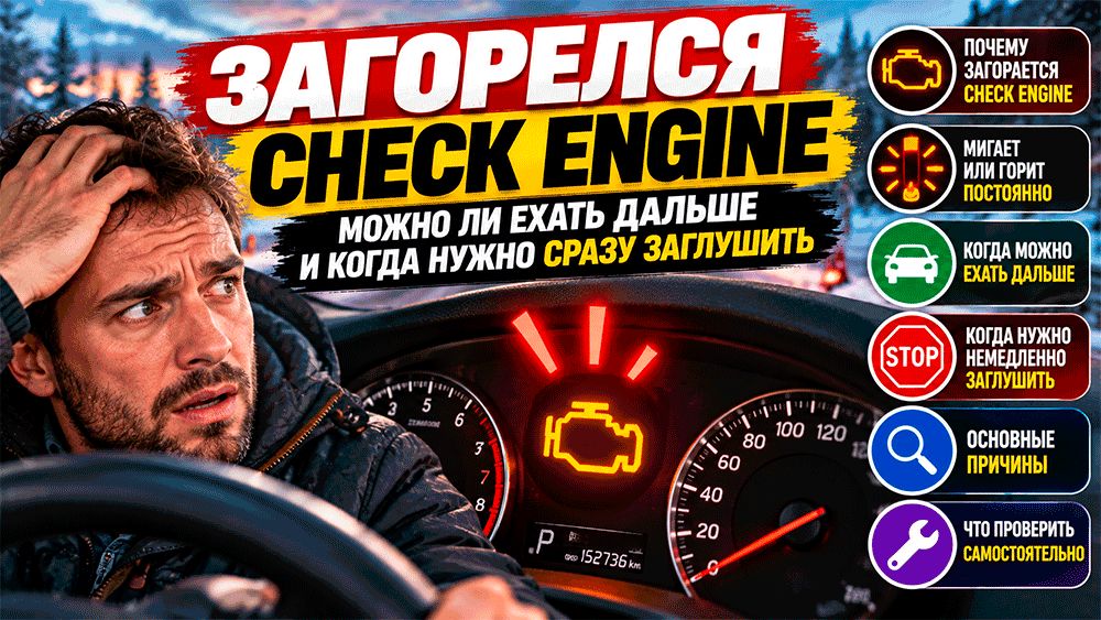 Что делать, если загорелся Check Engine: советы автолюбителям