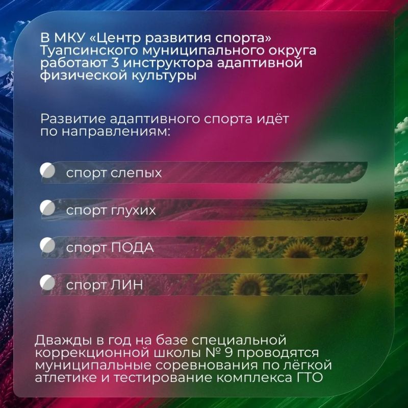 Адаптивная физическая культура — это равные возможности для занятий спортом, укрепления здоровья и достижения высоких результатов Адаптивная физическая культура — это равные возможности для занятий спортом, укрепления здоровья и достижения высоких результатов