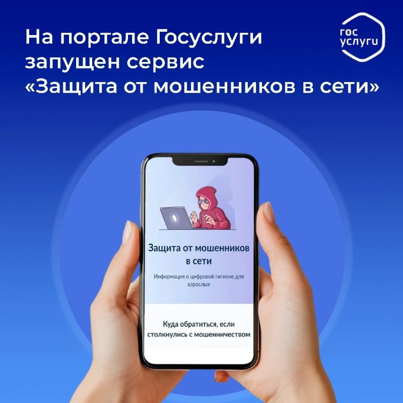 На портале Госуслуги запущен сервис «Защита от мошенников в сети»