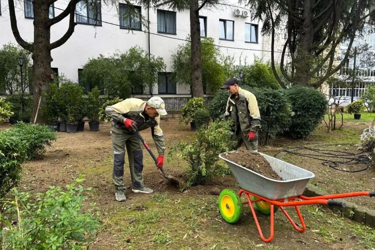В Сочи продолжается благоустройство городских территорий