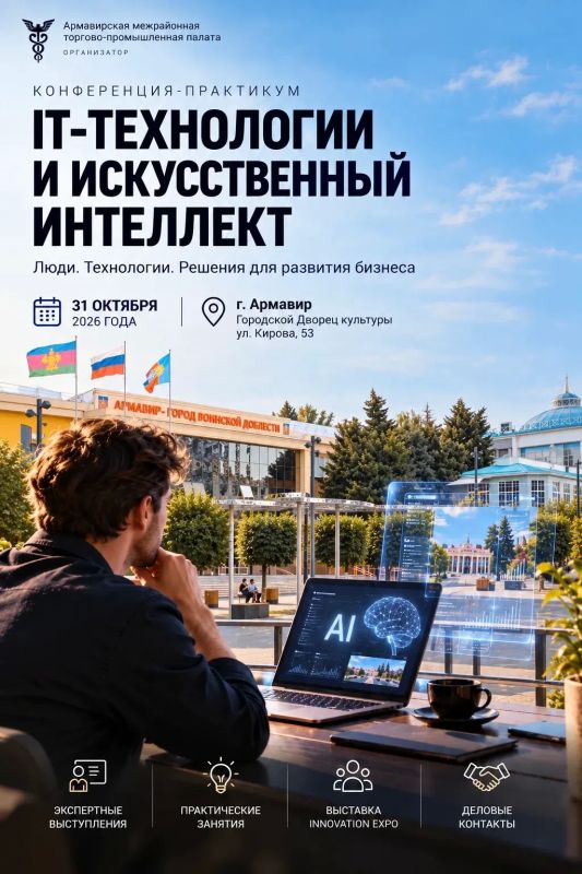 В АРМАВИРЕ СОСТОИТСЯ КОНФЕРЕНЦИЯ-ПРАКТИКУМ ПО IT И ИСКУССТВЕННОМУ ИНТЕЛЛЕКТУ