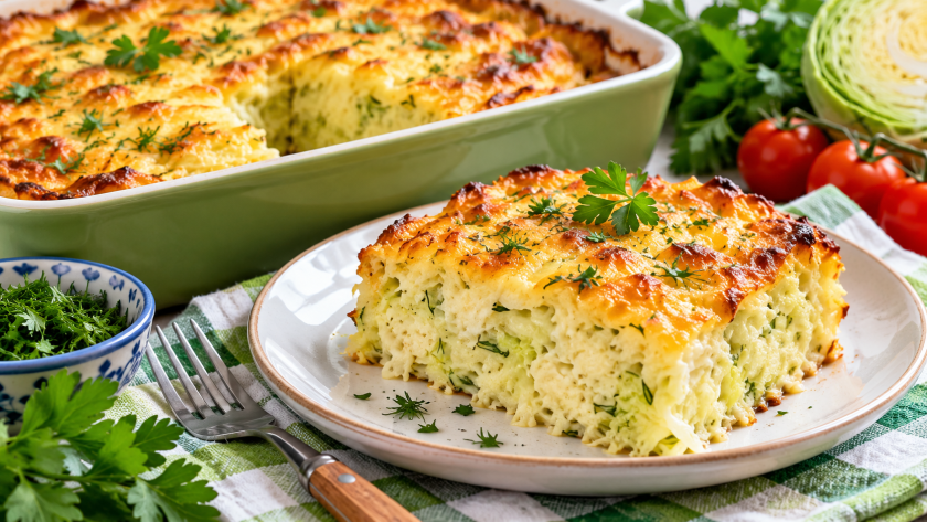 Капустное суфле с сыром: нежное внутри, с аппетитной корочкой сверху